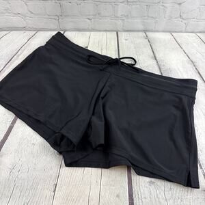 Kona Sol Women's Black‎ Swim Boy-Shorts Size Xtra Large Pull-On Stretch